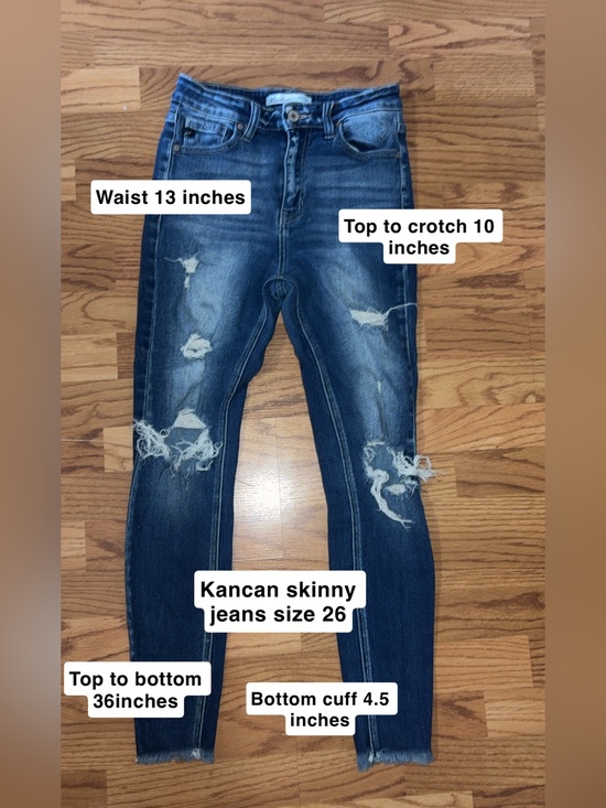 KanCan Denim - KanCan Distressed Skinny Jeans - Dark Blue Wash